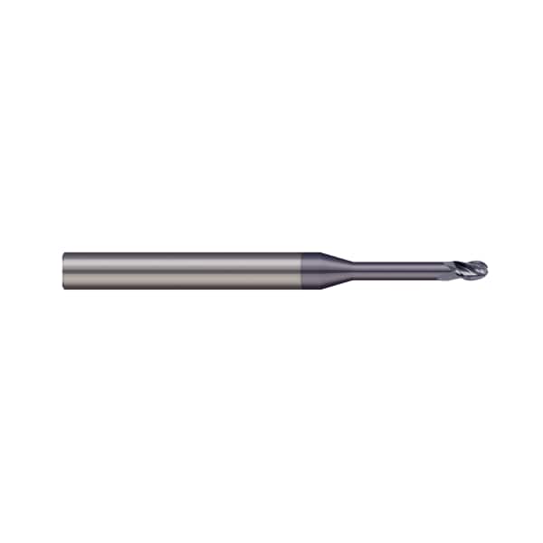 Micro 100 End Mill, 3 Flute, Ball, 0.0500" Cutter dia, Finish: NACRO BEF-050-300-3K - main